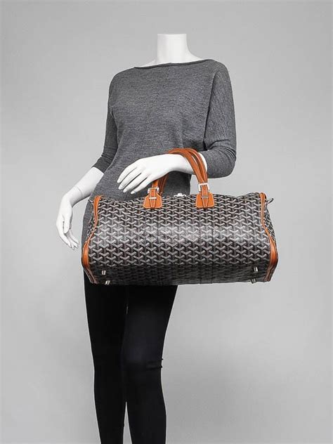 goyard black chevron print|GOYARD Goyardine Croisiere 50 Black 1511306 .